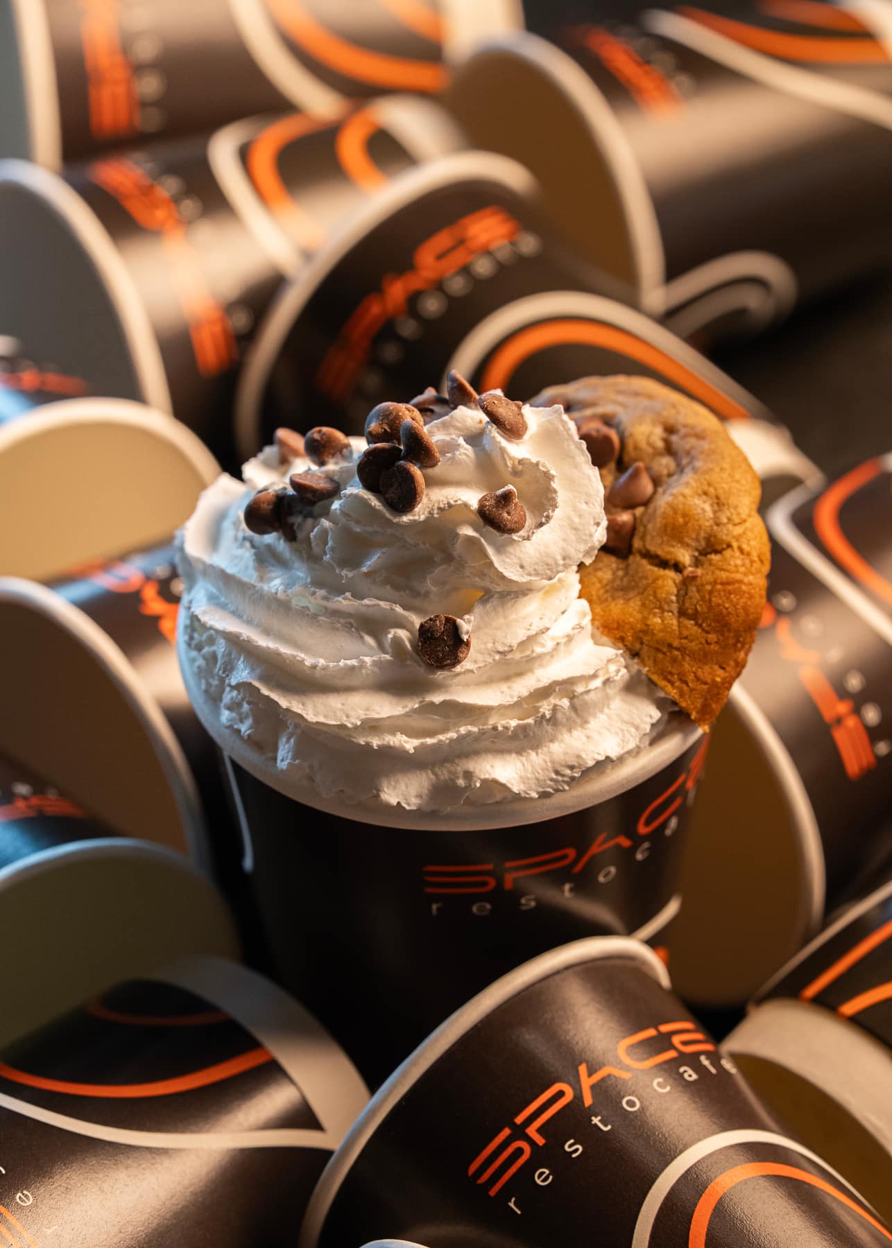 Whipped cream and cookie dessert at SPACE Restocafe